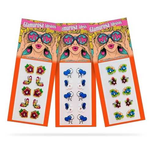 500 Adesivos de Unha , Ideal para Nail Art, Manicu