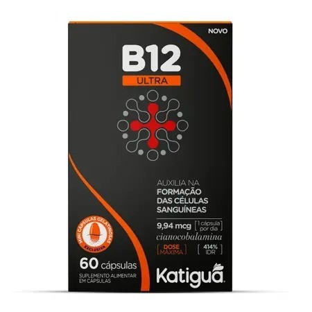 B12 Ultra Suplemento Alimentar 9,94mcg c/60 Cápsu
