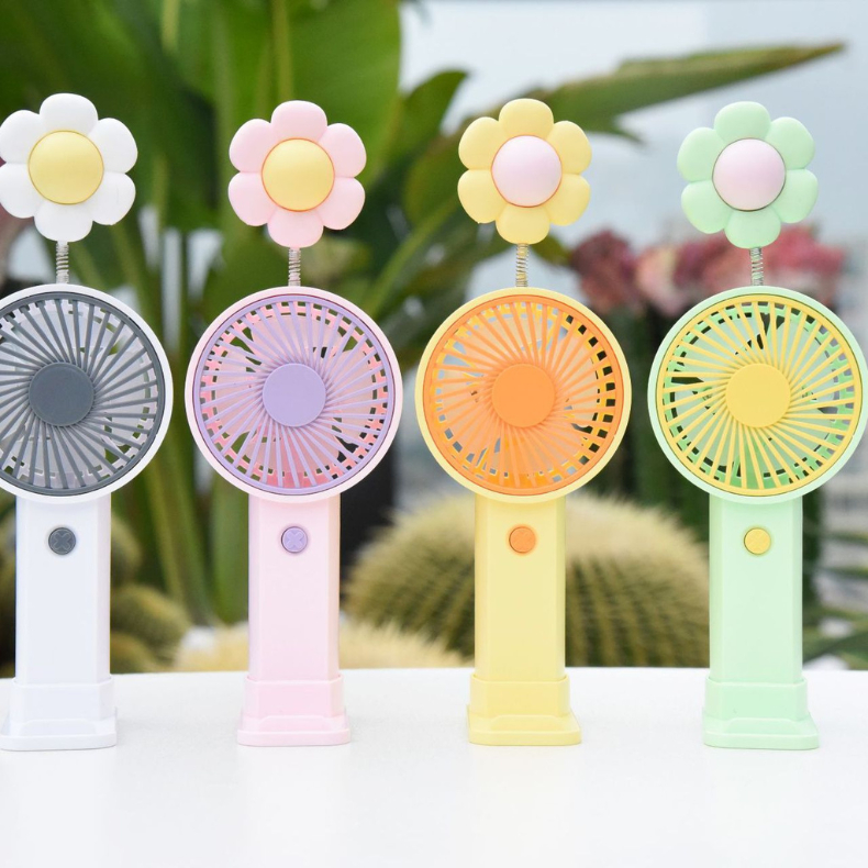 Mini Ventilador E Luminária Bichinhos USB Portátil