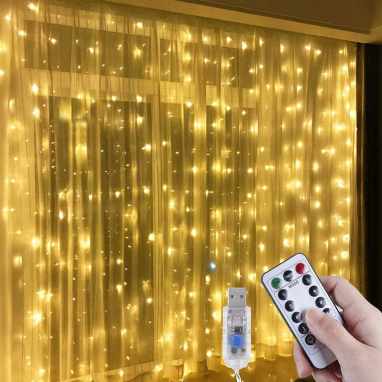 Cortina De led Fio De Fada 300 LED 3X3M 8 Modos Co