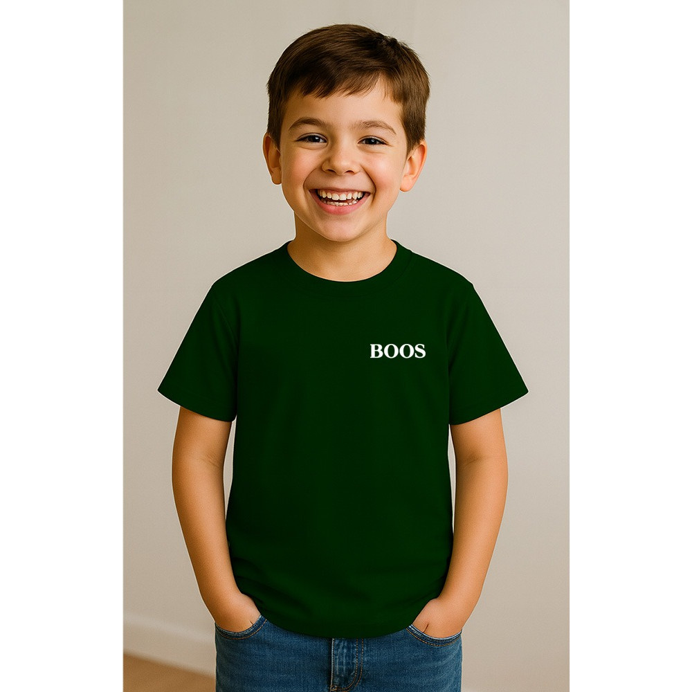 Camiseta Infantil Meninos Básica Moda Luxo Grife Casual