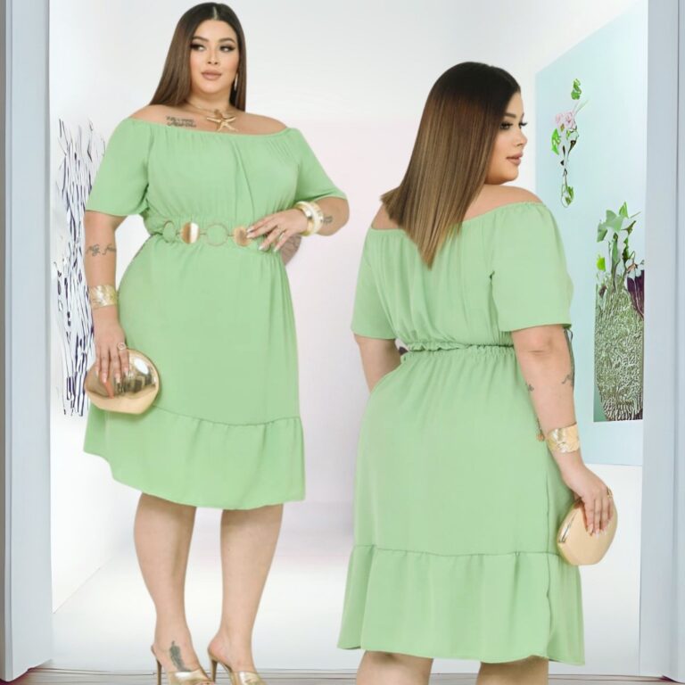 Vestido Ciganinha Midi Plus Size Elegante e Confor