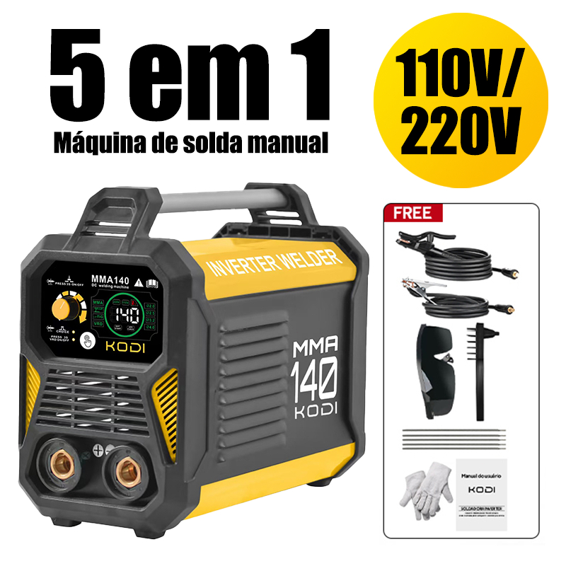 110V/220V5 Em 1 Máquina Solda Inversora Profissional Máquina de solda 160A MMA/LIFT TIG D13