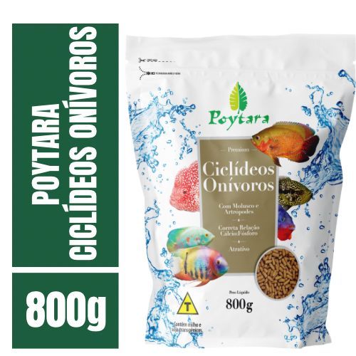 Ração Para Peixes Premium Poytara Ciclídeos On�