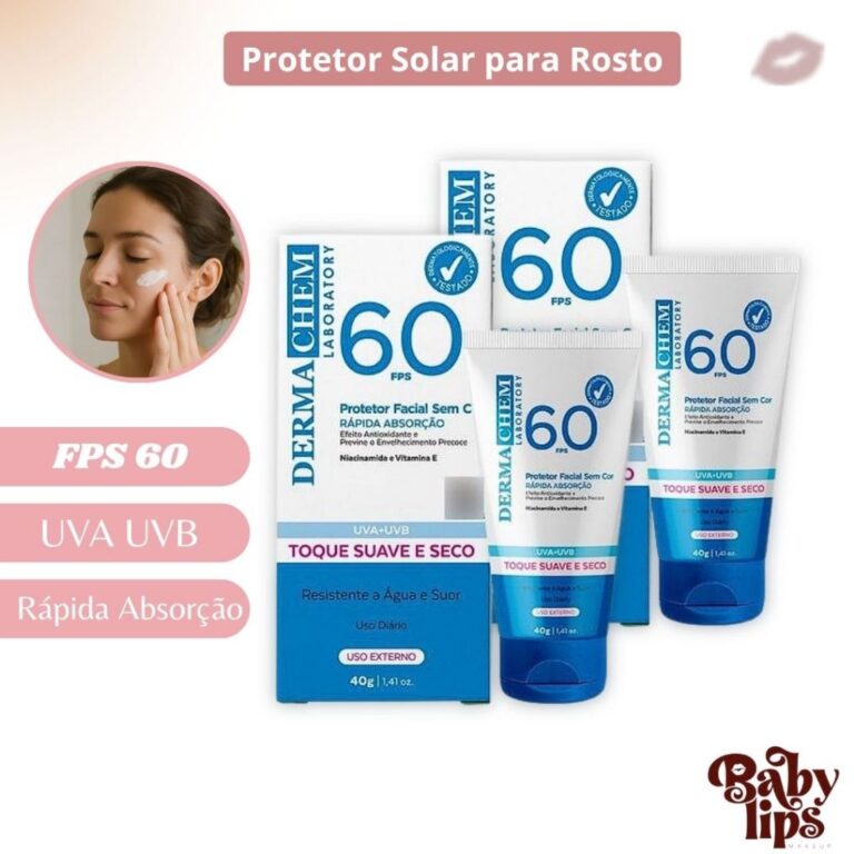 Protetor Solar Rosto FPS60 40g Dermachem