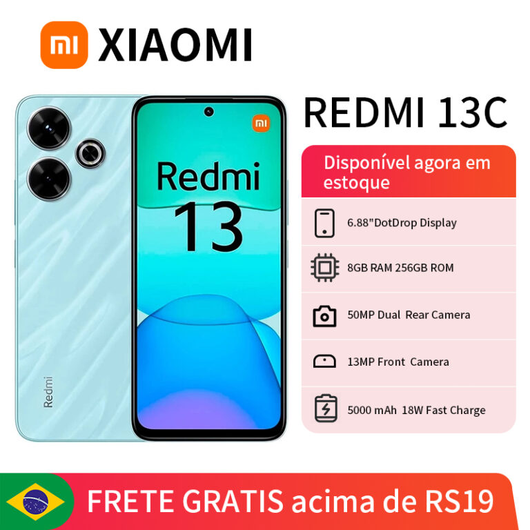 Redmi Xiaomi 13C 4G LE novo smartphone 128GB/256GB