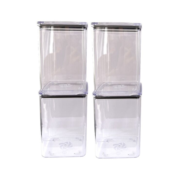 Kit 4 Potes Hermético 1,1 Litro Armazenar Aliment