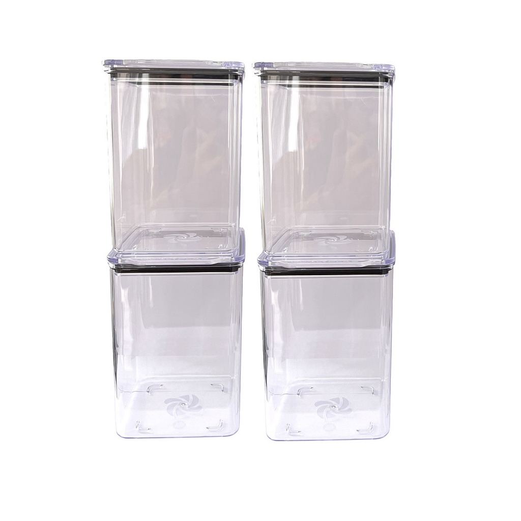 Kit 4 Potes Hermético 1,1 Litro Armazenar Alimento Organizar