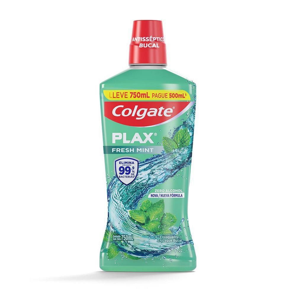 Enxaguante Bucal Colgate Fresh Mint Zero Álcool Leve 750ml Pague 500ml