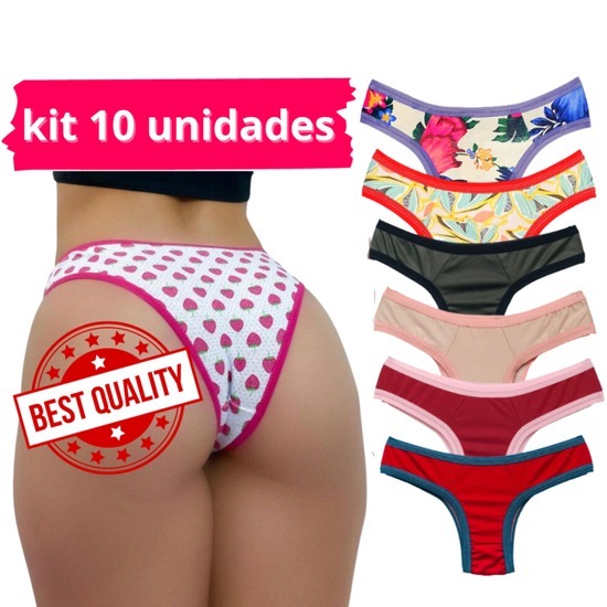 kit calcinha suplex/microfibra calsinha tanga