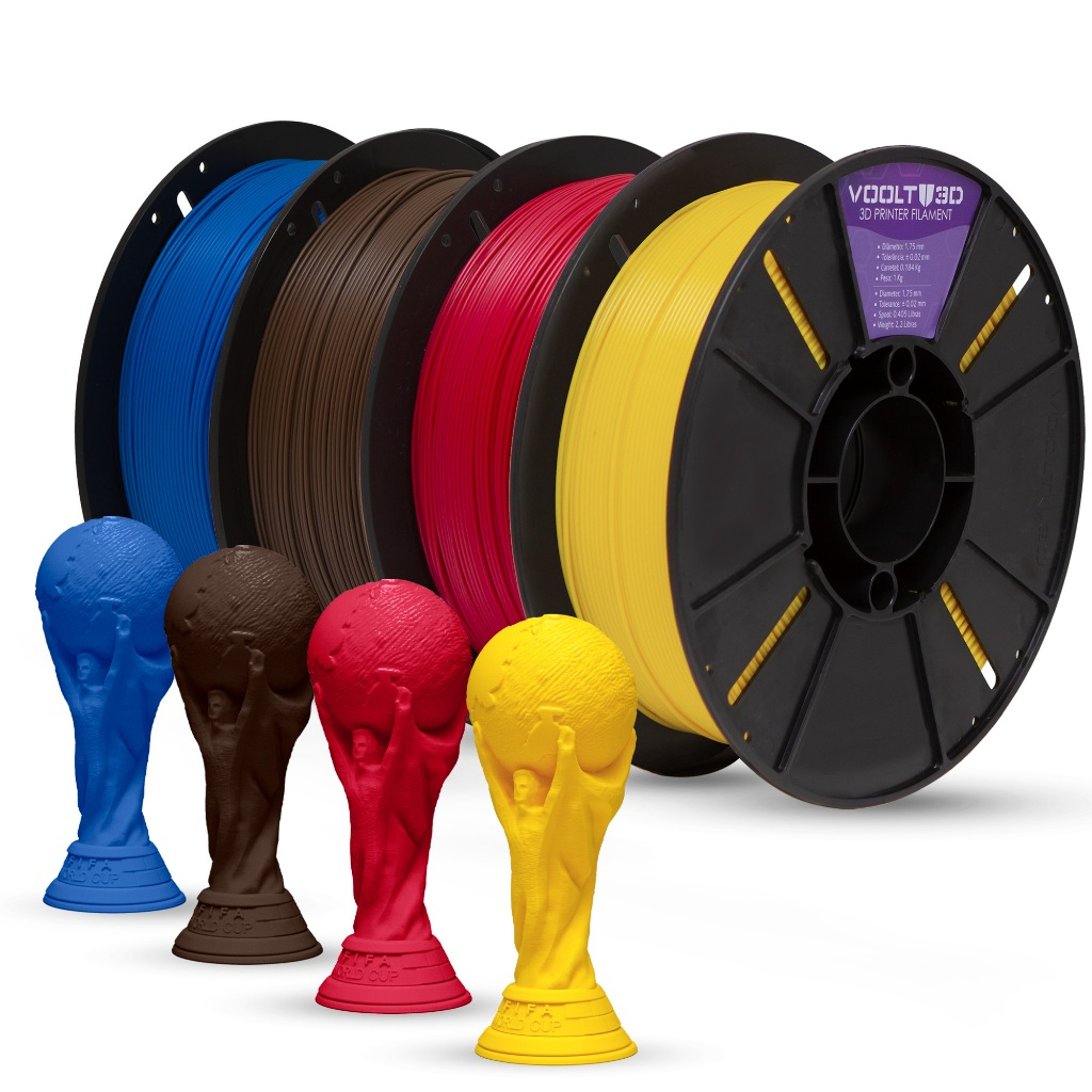 Filamento PLA Velvet Premium 1Kg 1,75mm Efeito Aveludado Impressora 3D FDM Voolt3D