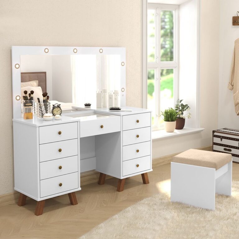 Penteadeira Camarim Eloá Com Espelho Luz De Led C