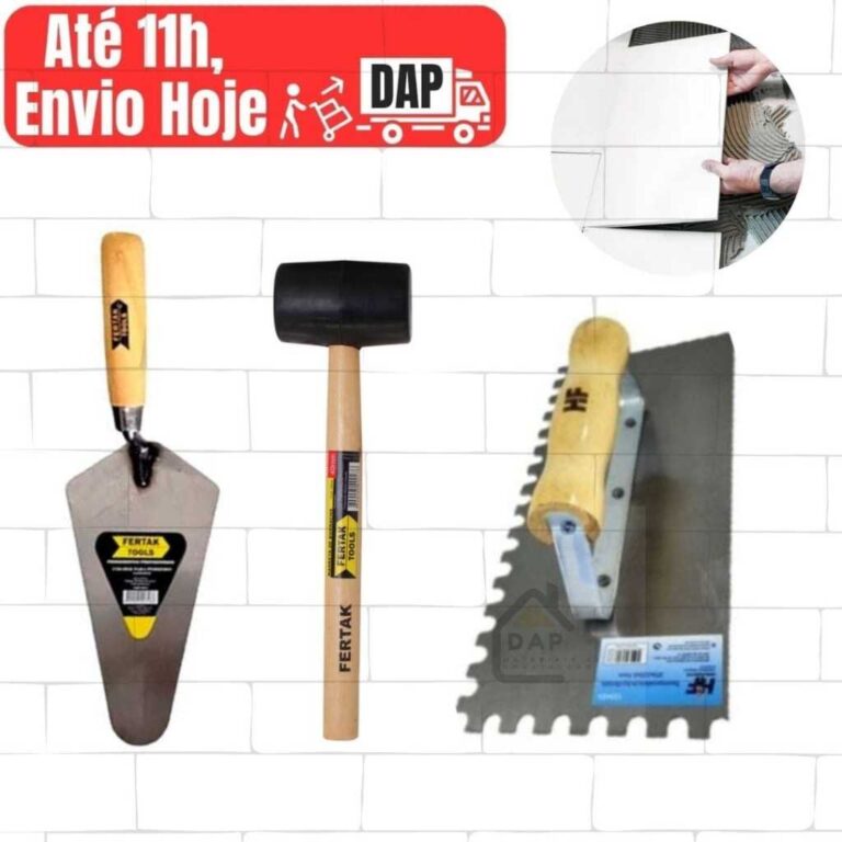 Kit Obra 3- Desempenadeira Dentada +Colher de Pedr