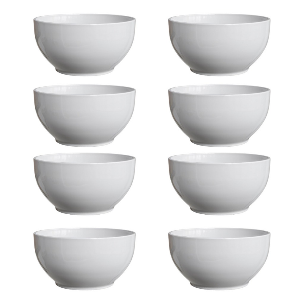 Kit 12 Cumbuca Capri 400ml Porcelana Tigela Sopa Caldo Açai Porcelana Branca Atacado Oferta