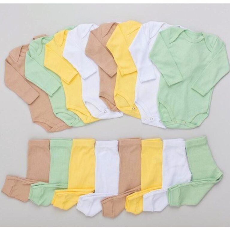 Kit 10 Peças Body e Calça Canelado Bebê Sortida