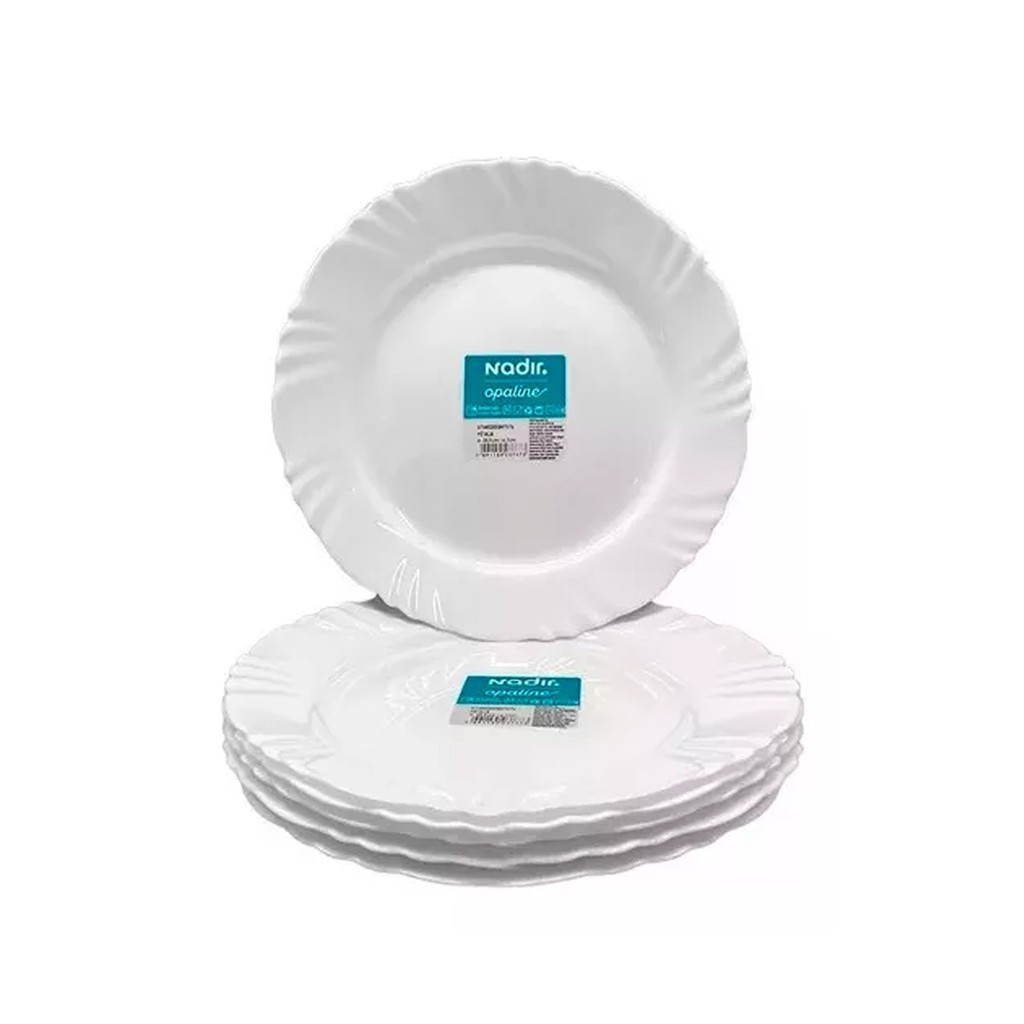 Conjunto com 6 ou 12 Pratos Nadir Pétala Escolha Raso/Fundo