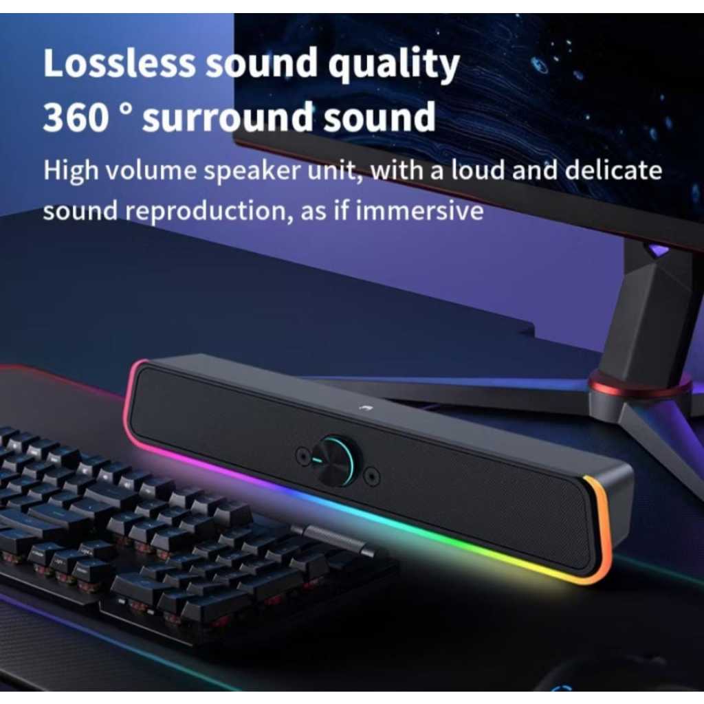 Soundbar para PC SEISA E-1415 – Som Claro e Potente