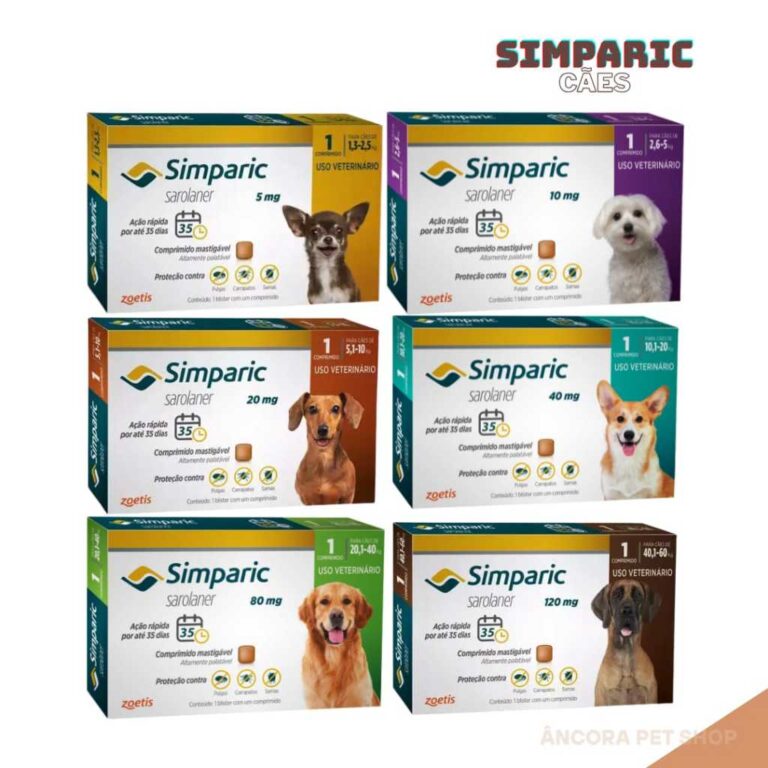 Antipulgas e Carrapatos Simparic Cães – 1 C