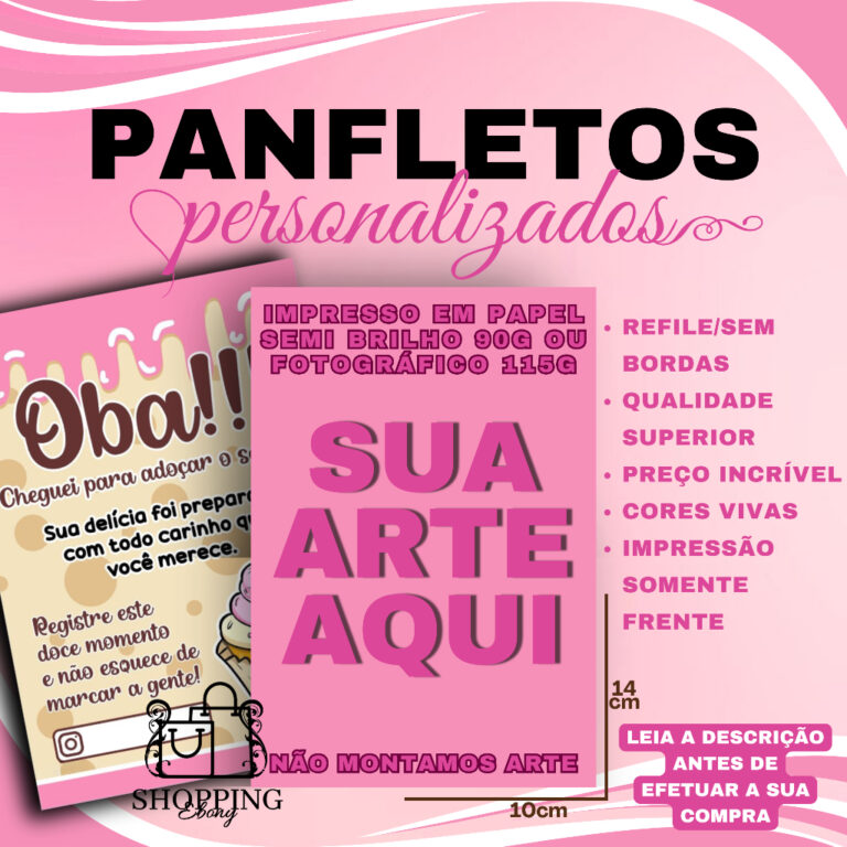 Panfletos Personalizados 10×14 – Papel 