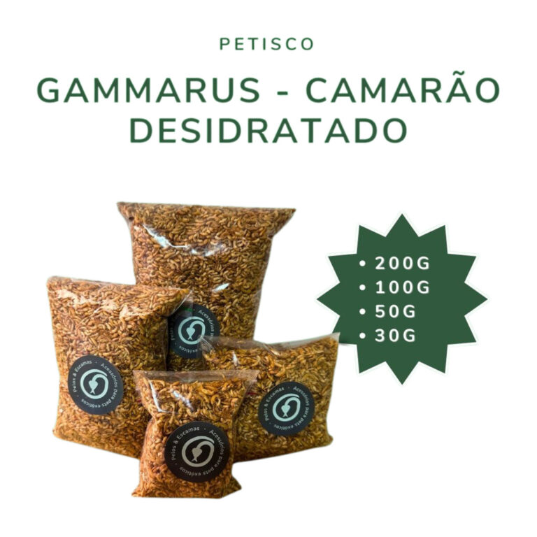 Camarão Gammarus Desidratado para Roedores Répte
