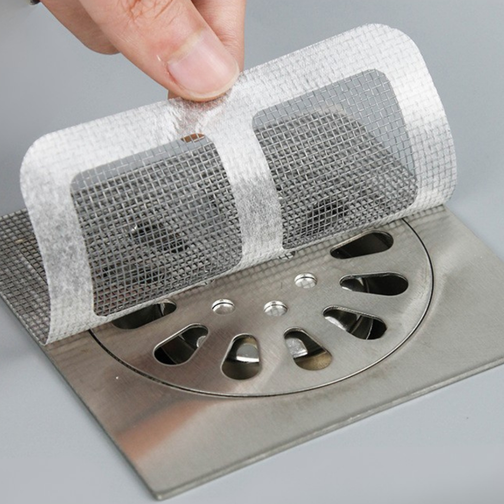 Kit 20 Adesivos Protetores de Ralo Tela Descartavel Anti Entupimento Anti Insetos Casa Fácil Pratico