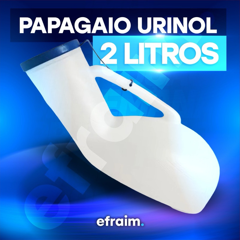 Papagaio  Urinol Plástico com Tampa para Coleta de Urina Masculino