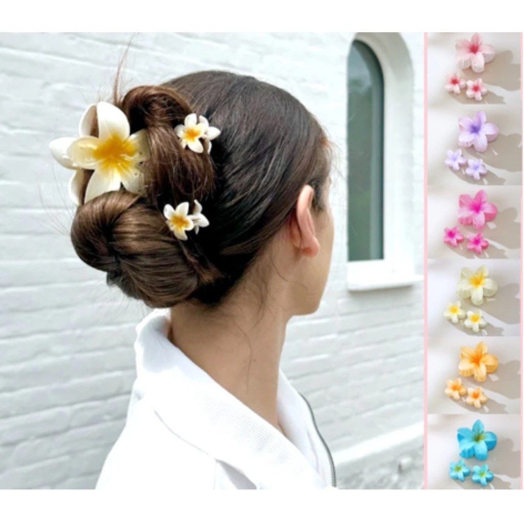 Kit 3 Grampo Cabelo Feriado Praia Acessórios Flor Presilha