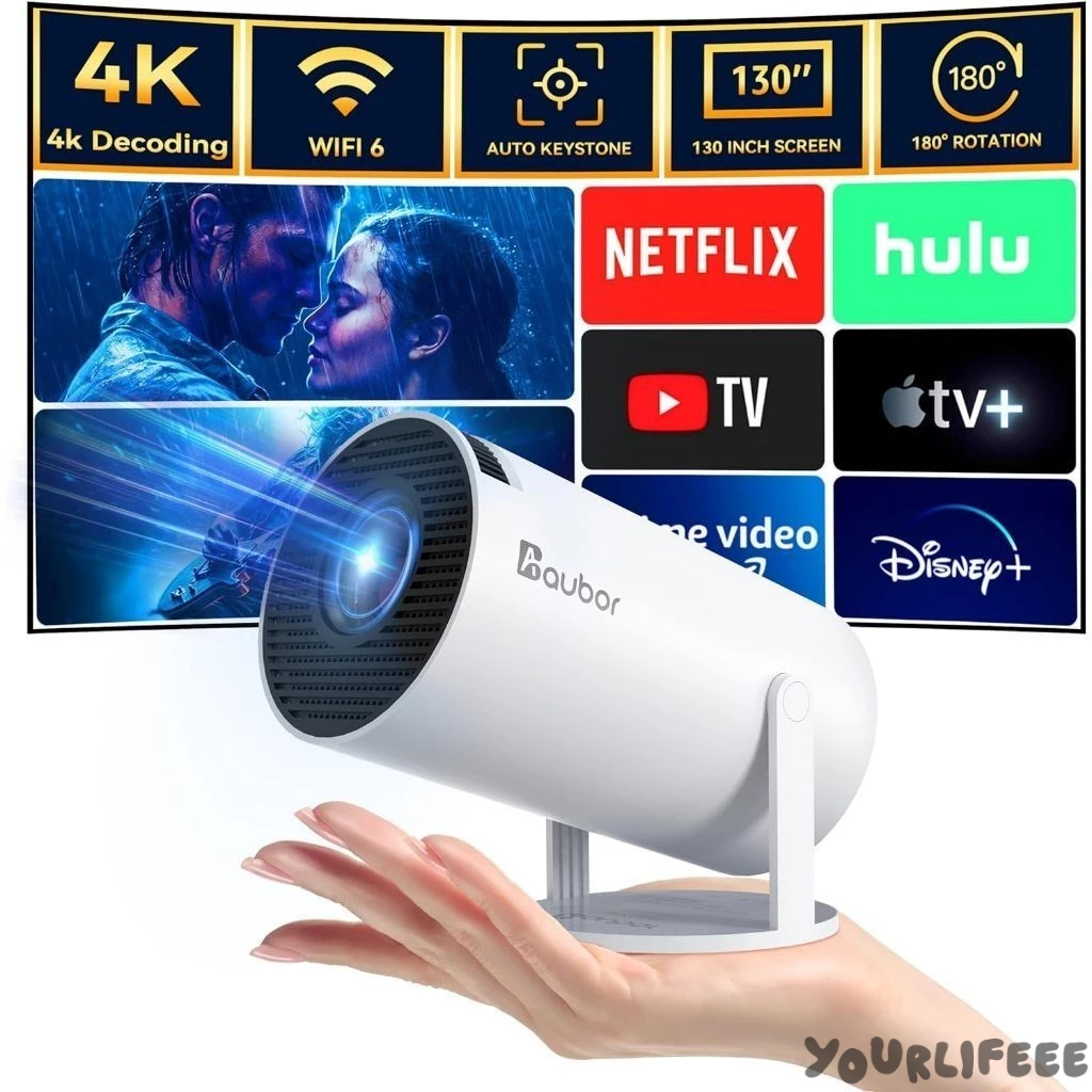 Projetor Magcubic HY300 Original Portátil Smart Android 11 4K Ultra HD HDMI Wifi Bluetooth Alto Fala
