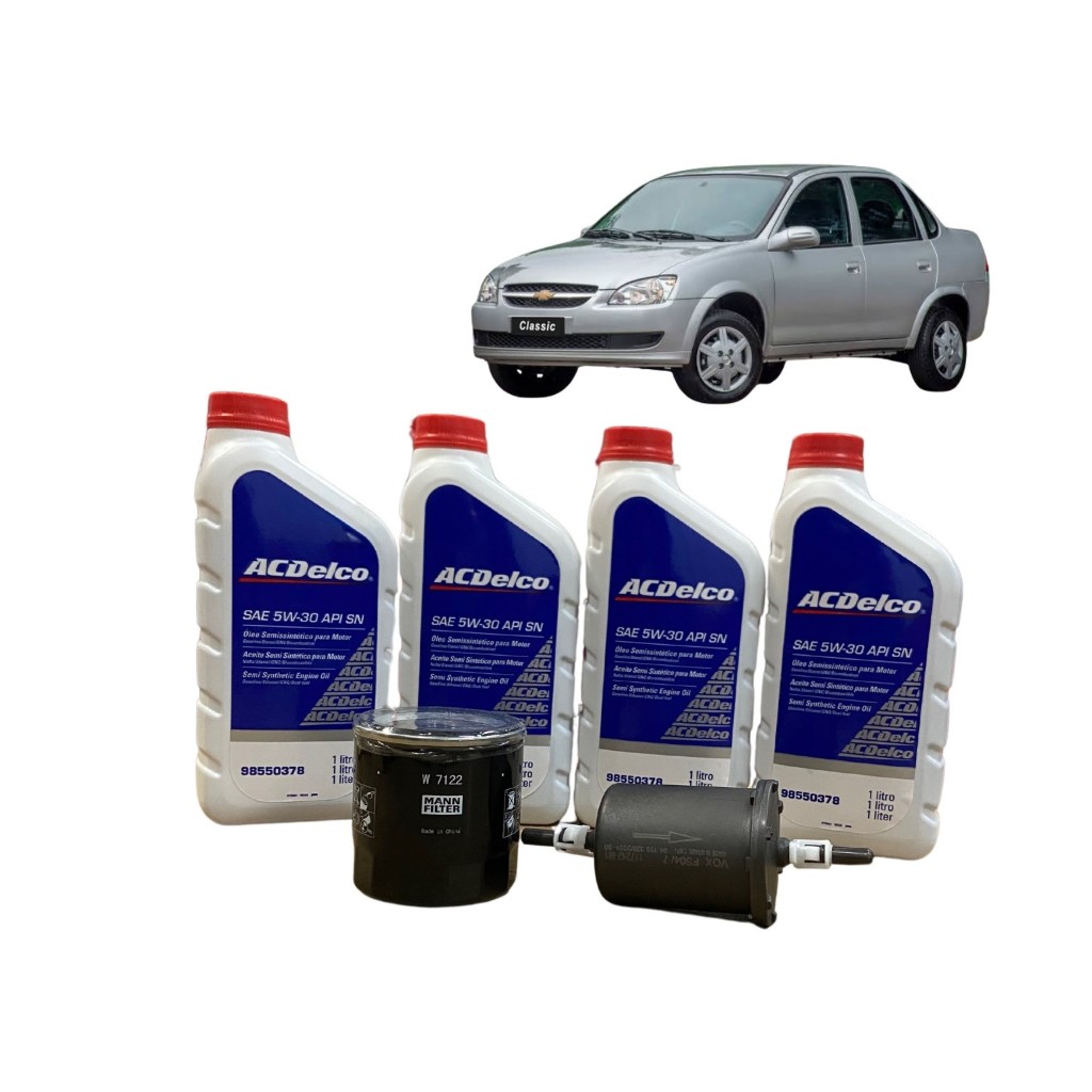 Kit Troca De Óleo – NOVO Ac Delco 5w30 SEMI Gm Classic Agile 1.0 E 1.4
