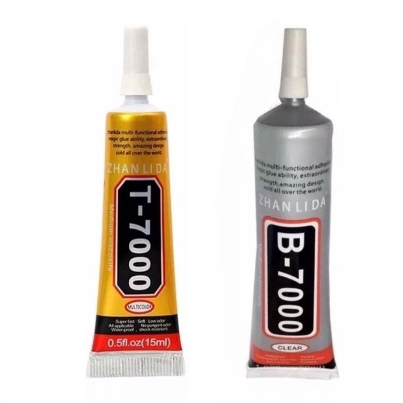 Cola P/ Colar Celular B7000 T7000 Transparente Ou Preta 15Ml
