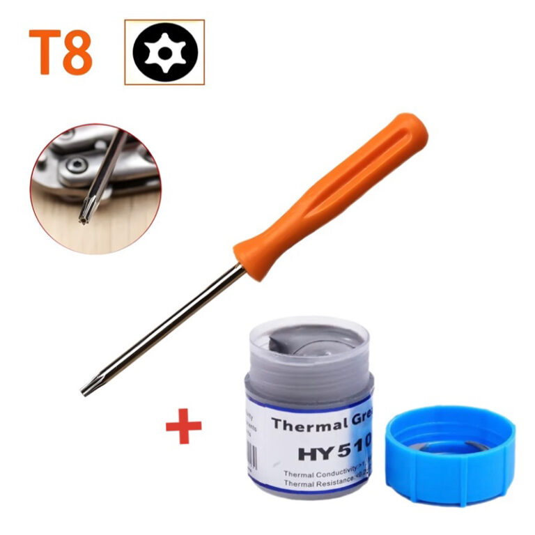 KIT Chave Torx T8 com Furo + Pasta Térmica Prata 
