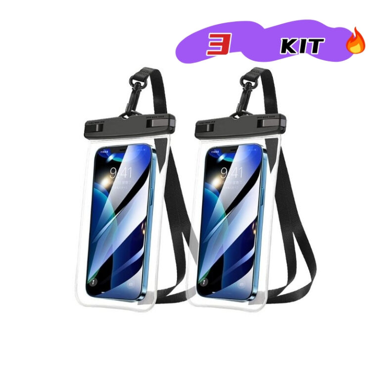 3 Capa Bolsa Prova Dágua Impermeável Celular Tra