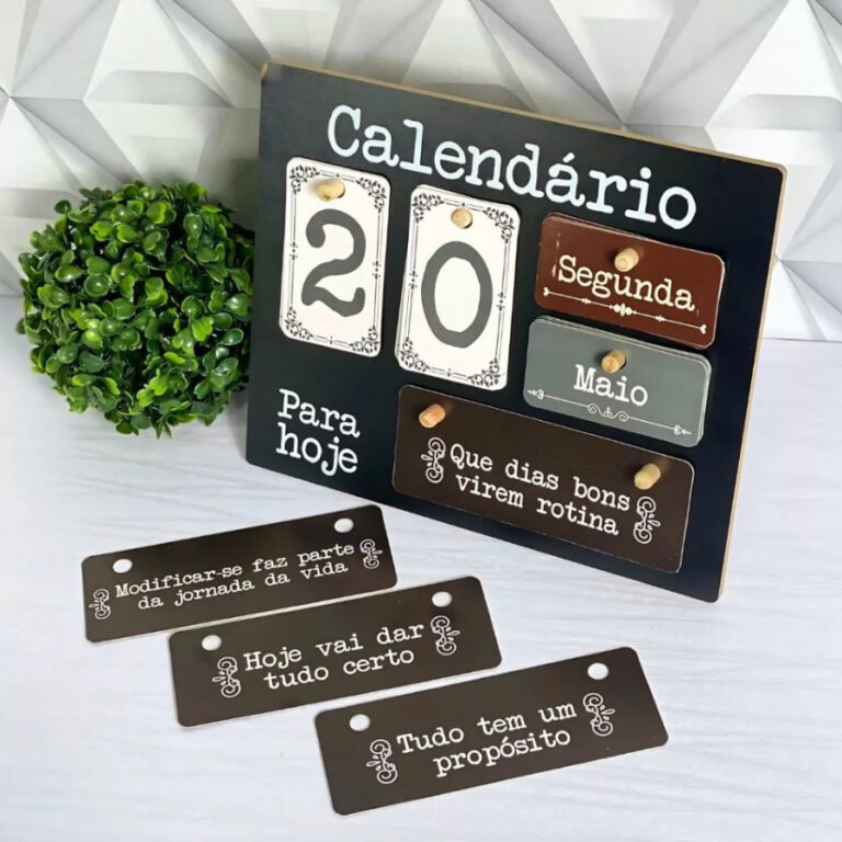 Calendário Frases Motivacionais Permanente de Mes