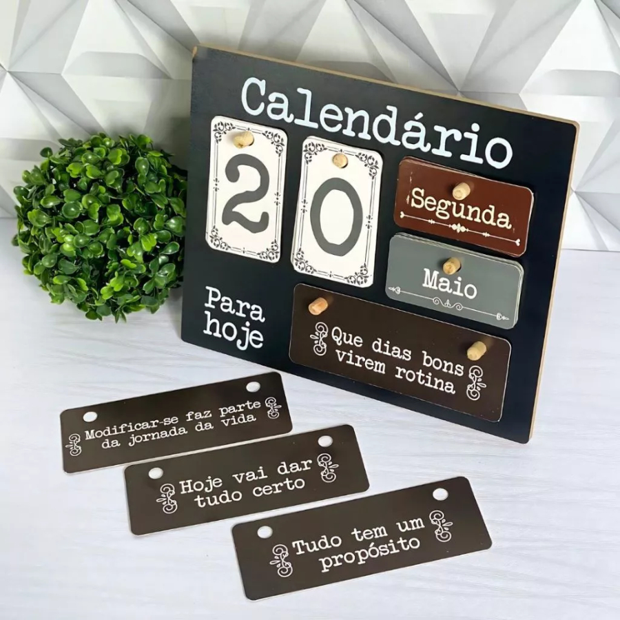 Calendário Frases Motivacionais Permanente de Mesa