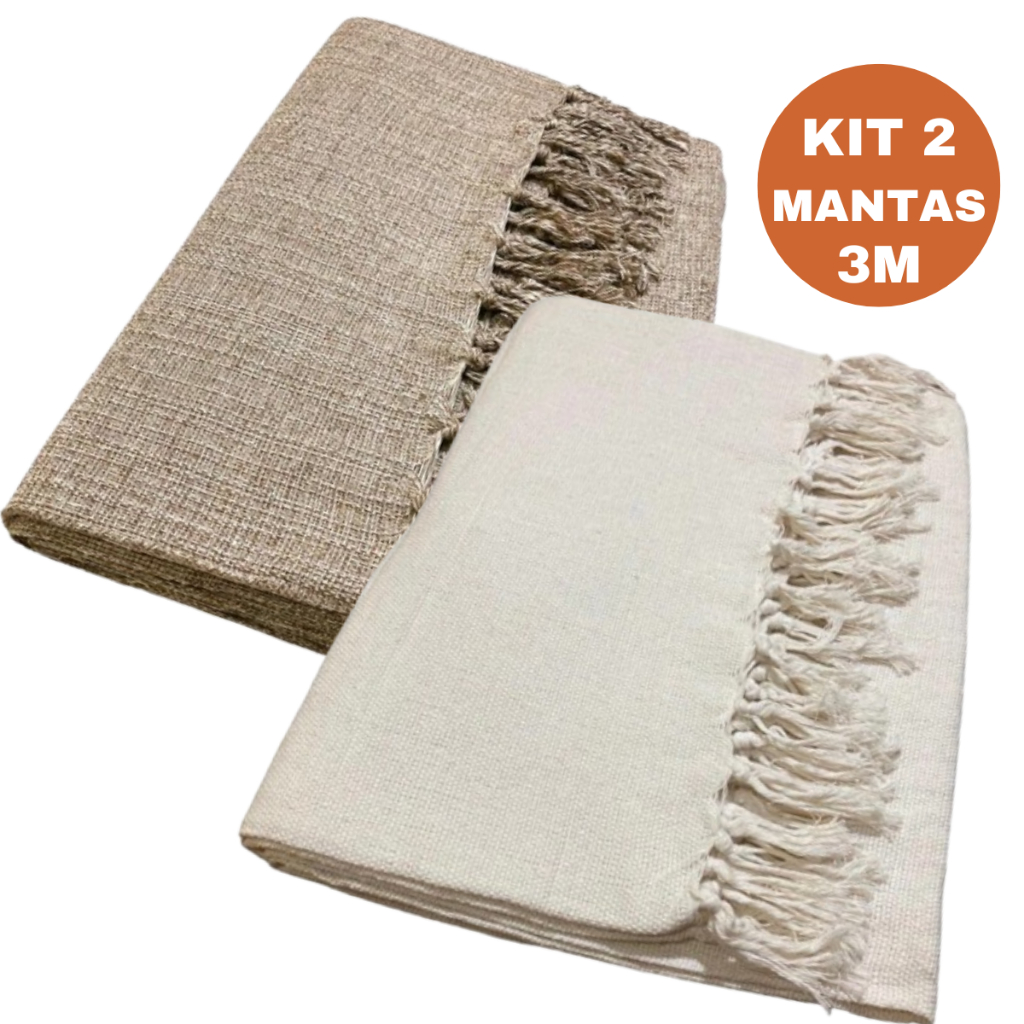 Manta 3,00 x 1,80M Para Sofá King Luxo Gigante  100% Algodão Protetor Decoração