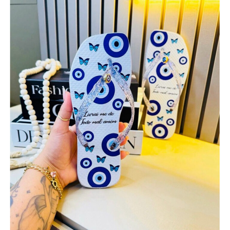 Chinelo Rasteira Feminino Personalizado com Correi