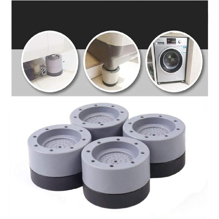 Kit Pé Nivelador Antivibração Para Lava e Seca 