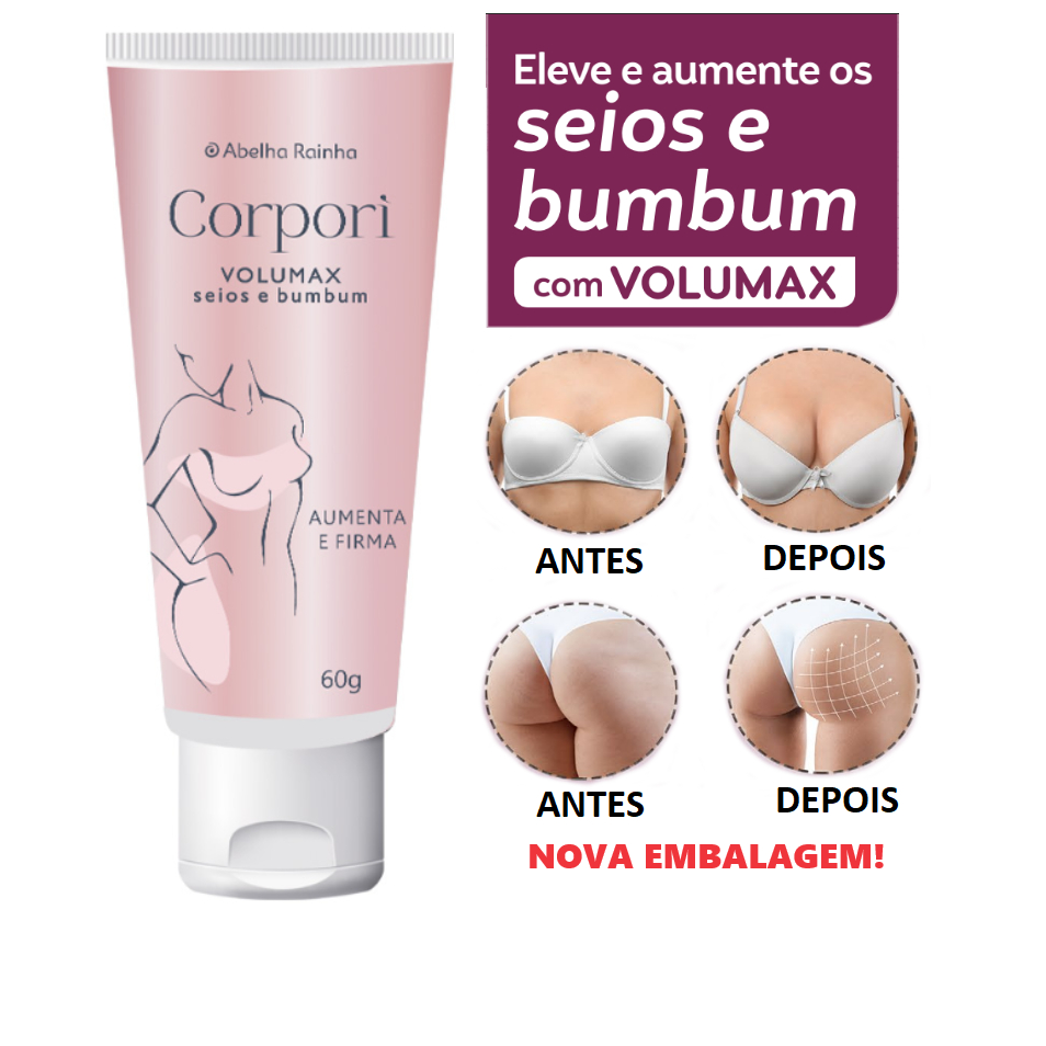 Volumax Aumento para Seios e Bumbum Corpori – Abelha Rainha 60g