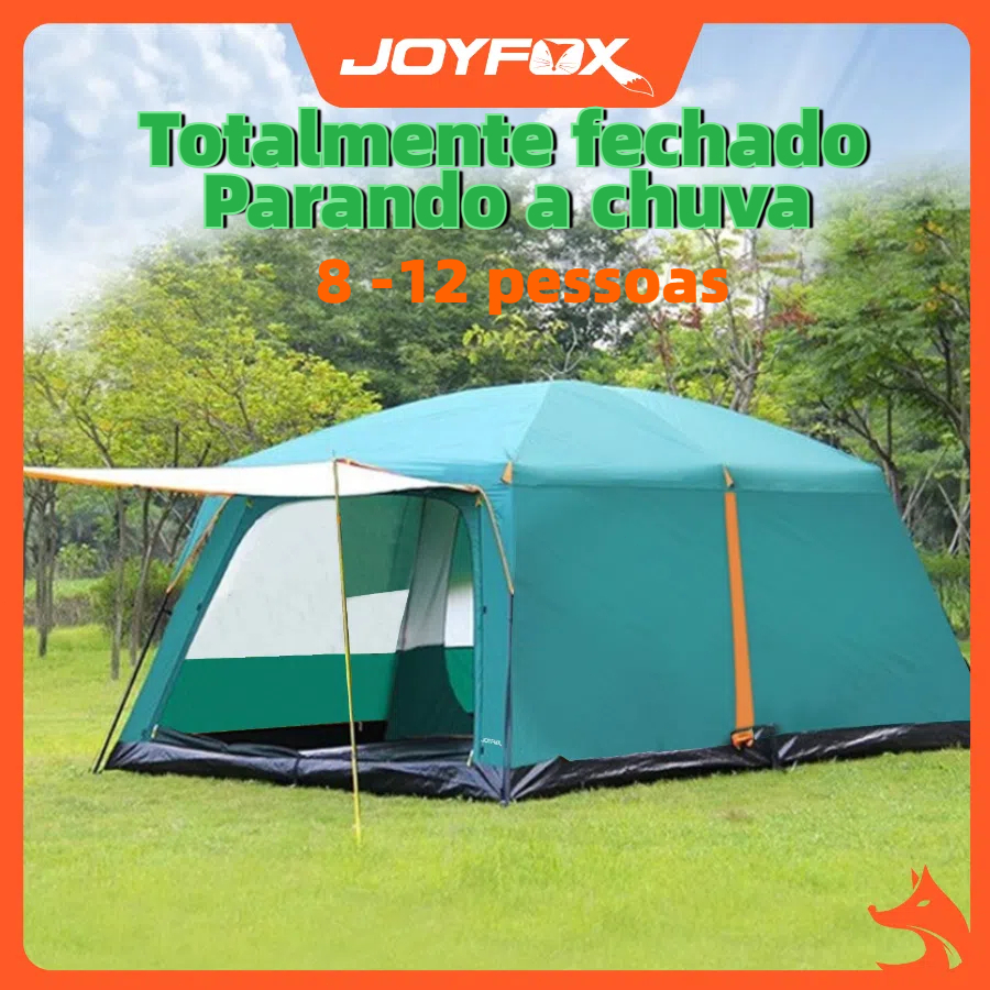 Barraca Camping Acampamento8-12 Pessoas Impermeavel 4000mm Joyfox Barraca Familiar Grande 380*260*19