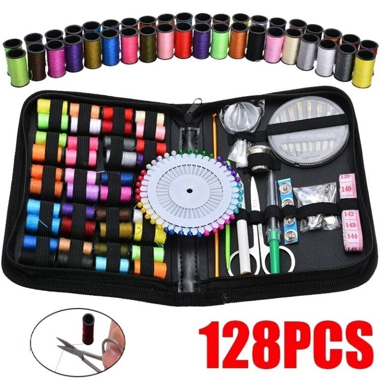 128pçs Kit De Costura Portátil Para Viagem Em Ca