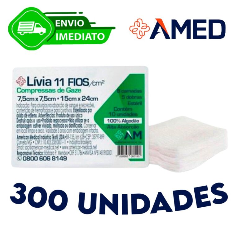 Kit C/300 Compressa de Gaze Esteril Lívia Hidróf