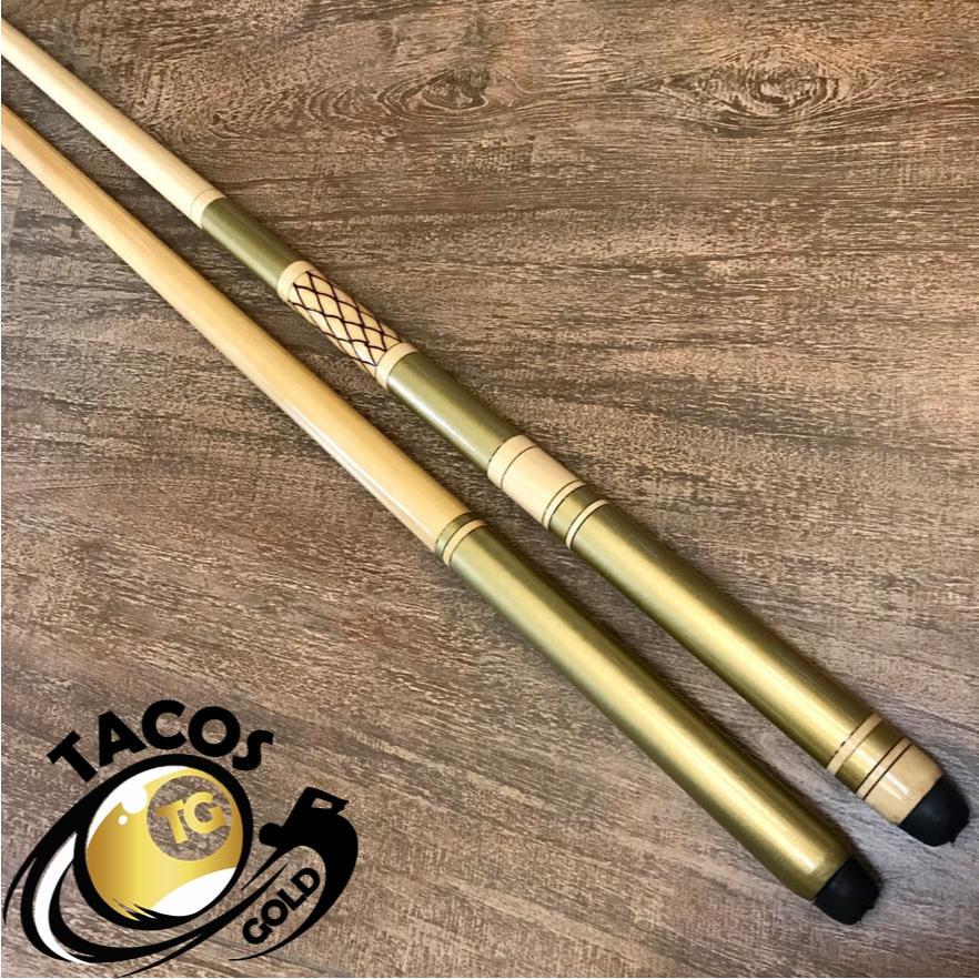 Taco Sinuca Desmontável Dourado Profissional