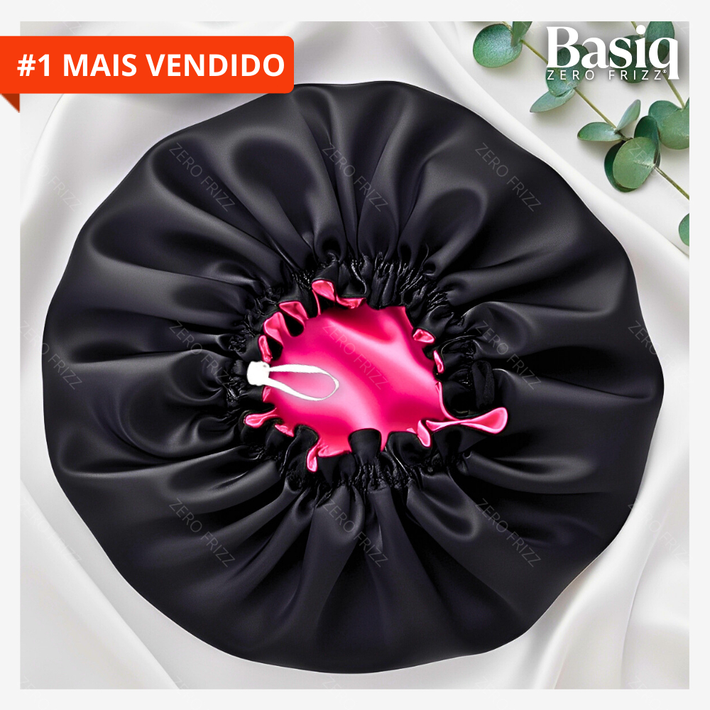 Touca de Cetim Dupla Face antifriz Lançamento Luxo regulável – ZERO FRIZZ Basiq
