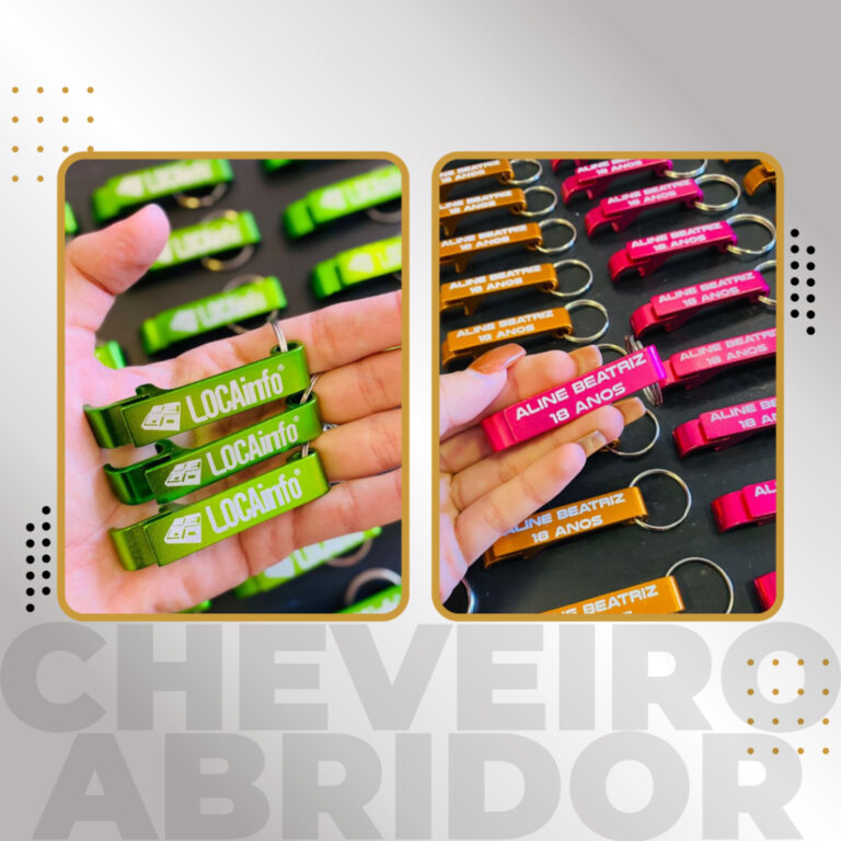 Kit Chaveiros Abridor Garrafas Latas Personalizado
