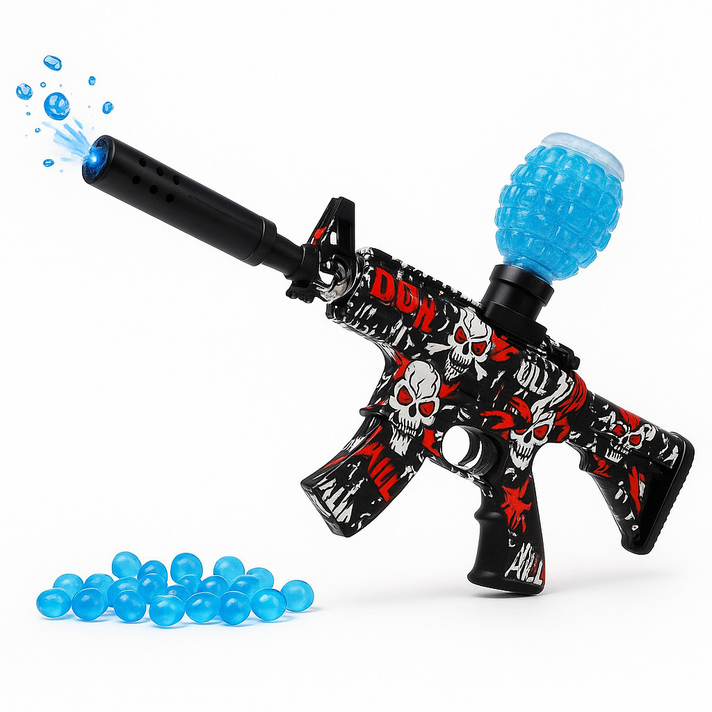 AK47 Arminha de Gel Blaster Lança Bolinhas Elétrica recarregável portátil para diversão ao ar livre