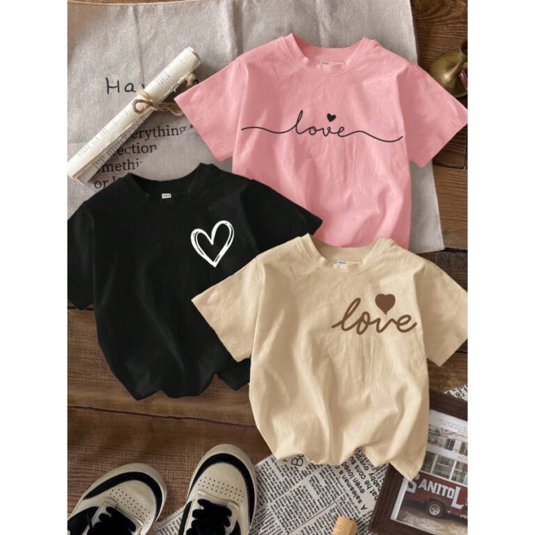 Kit 3 Camiseta Infantil Menina T-shirt Feminina Al