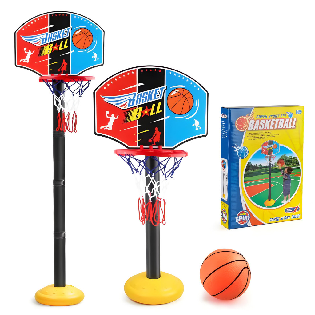 Cesta De Basquete Ajustável Infantil Bola Bomba Rede