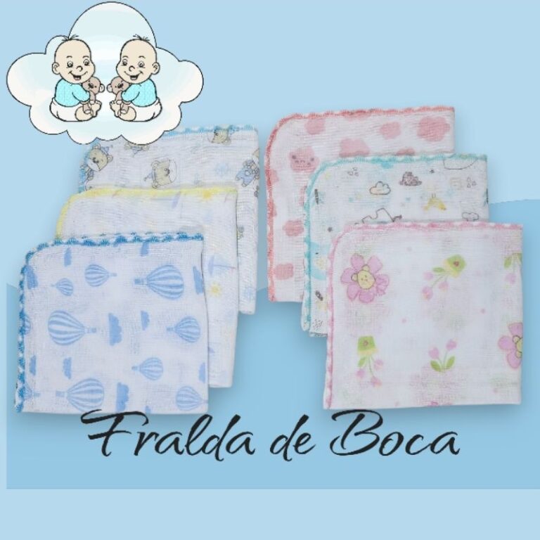 10 Unidades Pano de Boca Bebê Fralda de Boca Babe