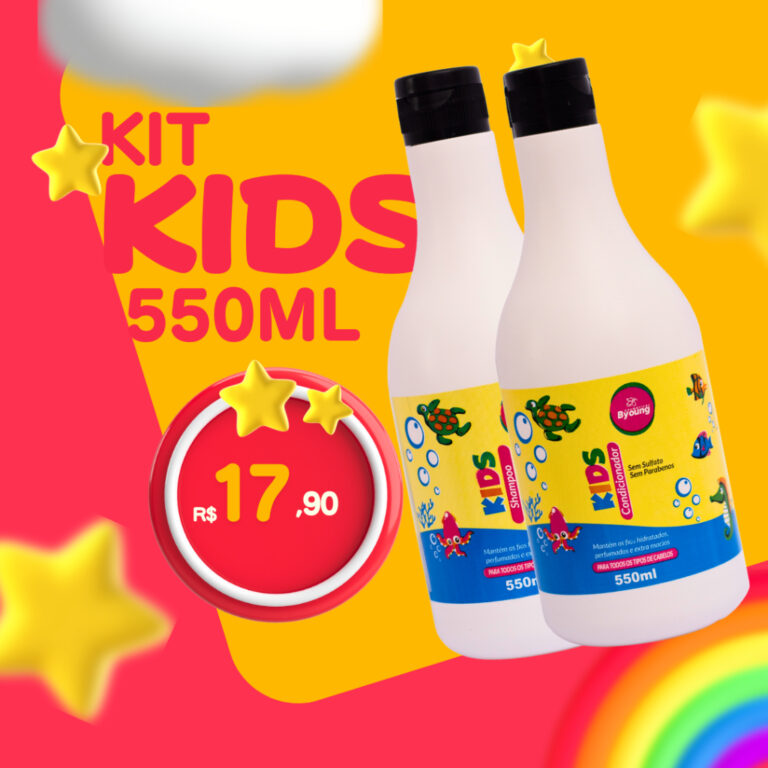 Kit Shampoo e Condicionador 550 ml – Kids By