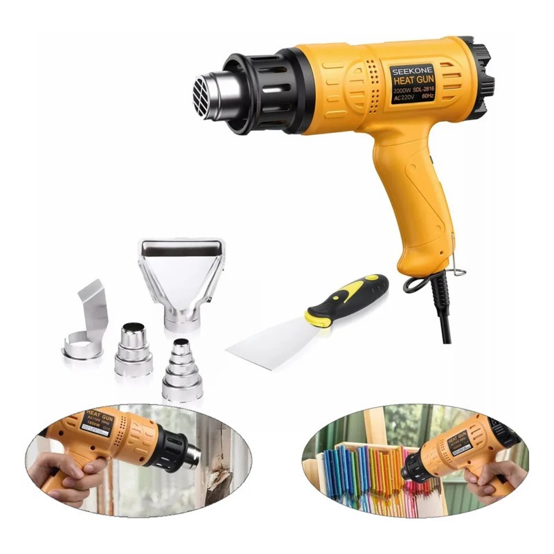 Soprador Térmico Pistola Ar Quente Profissional 1600w 220V temperatura De Alta Temperatura